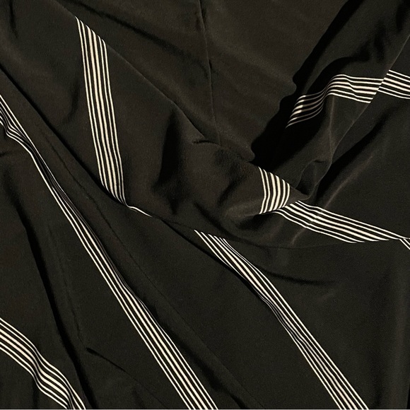 Lauren Ralph Lauren Black Stripe Wrap Dress - Picture 4 of 8